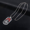 Game Metro Exodus 2033 Necklace Retro Dog Tag Skull Pendants Necklace Choker Women Men Gifts Jewelry