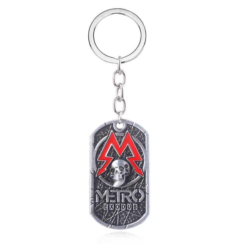Game Metro Exodus 2033 Necklace Retro Dog Tag Skull Pendants Necklace Choker Women Men Gifts Jewelry