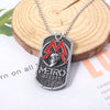 Game Metro Exodus 2033 Necklace Retro Dog Tag Skull Pendants Necklace Choker Women Men Gifts Jewelry