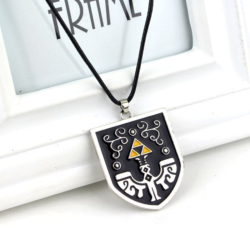 Game The Legend Of Zeldas Metal Necklace Shield Pendant Choker Necklace Women and Men Jewelry -30