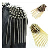Gothic Punk Rivets Cool Brooch Board Mark Gold Metal Spike Tassel Epaulet Shoulder Unisex Women Men Costume Jewelry 2022