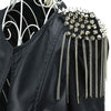 Gothic Punk Rivets Cool Brooch Board Mark Gold Metal Spike Tassel Epaulet Shoulder Unisex Women Men Costume Jewelry 2022