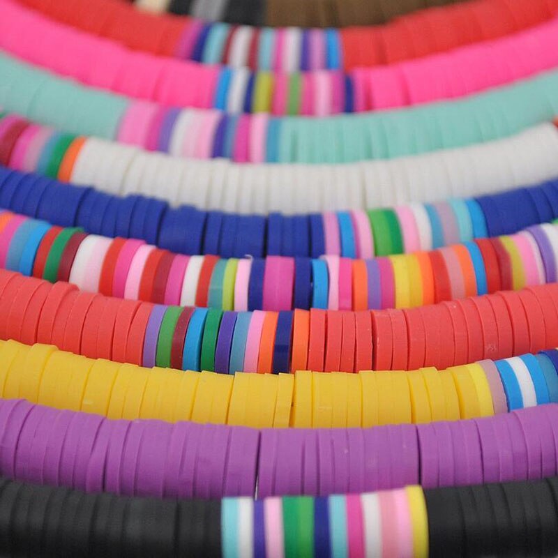 Handmade Polymer Clay Necklace Soft Pottery Choker Necklace Colorful Surfer Beads Collar Femme Jewelry Gifts