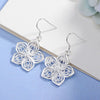Retro Pretty Flowers 925 Sterling Silver Earrings for women  party wedding Jewelry fine gifts