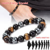 Magnetic Tiger Eye Hematite Stone Bead Couple Bracelet Health Care Magnet Men Women Help Weight Loss Jewelry