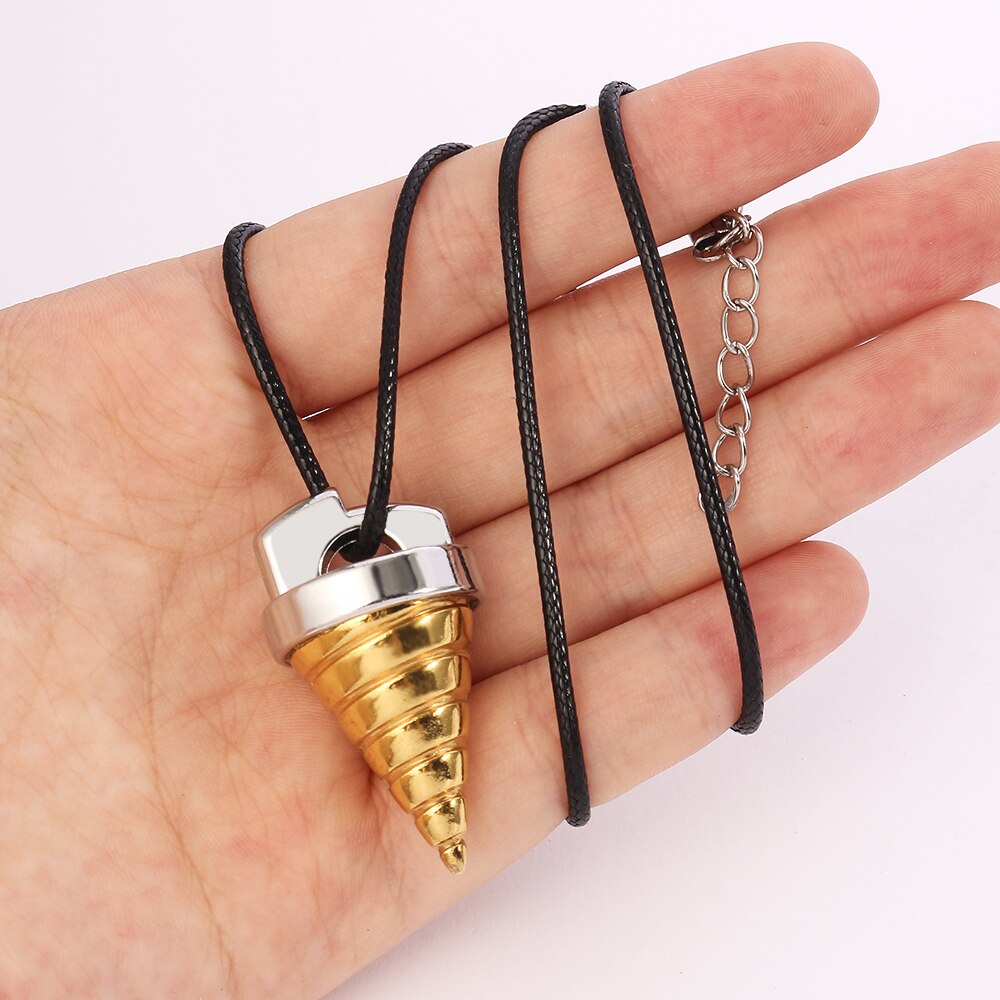 Movie Cartoon Jewelry Gurren Lagann Necklace Tengen Toppa Core Drill Cone Shape Pendant Alloy Toy Gift for Kids