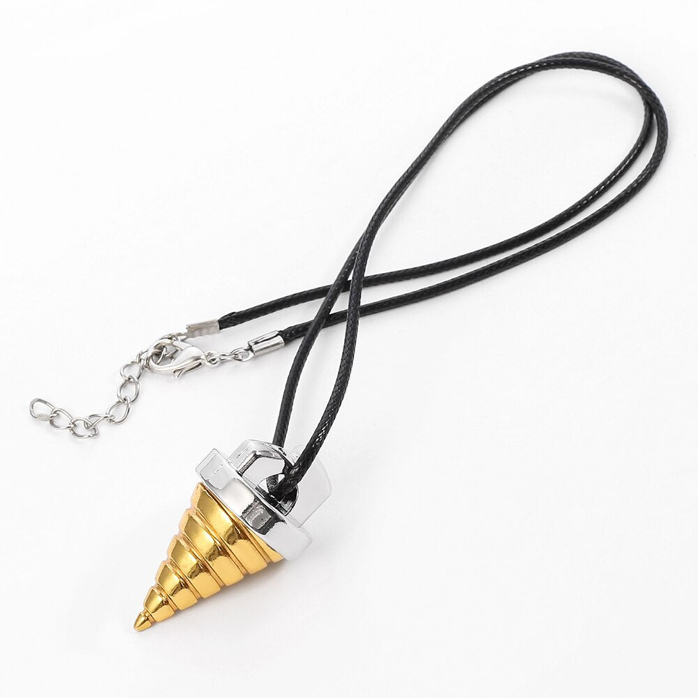 Movie Cartoon Jewelry Gurren Lagann Necklace Tengen Toppa Core Drill Cone Shape Pendant Alloy Toy Gift for Kids