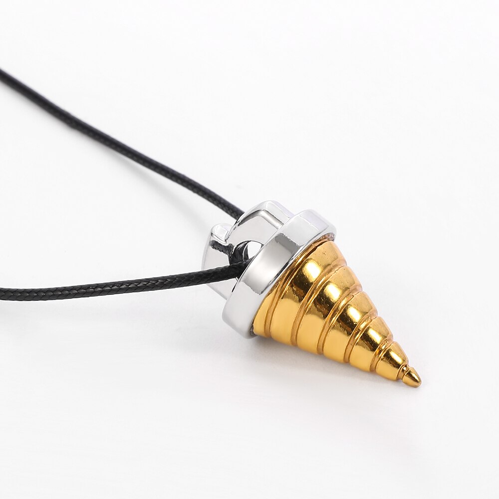 Movie Cartoon Jewelry Gurren Lagann Necklace Tengen Toppa Core Drill Cone Shape Pendant Alloy Toy Gift for Kids