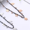 Multi Lucky Clover Charms Beaded Necklace For Women Four Leaf Stainless Steel Lover Choker Pendants Necklace Jewelry