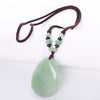 Hot Natural Stone Vintage Men Bijoux Bohemia Crystal Heart Opal agate amber obsidian Pendant Necklaces Women Jewelry Reiki Gift