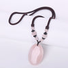 Hot Natural Stone Vintage Men Bijoux Bohemia Crystal Heart Opal agate amber obsidian Pendant Necklaces Women Jewelry Reiki Gift