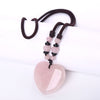 Hot Natural Stone Vintage Men Bijoux Bohemia Crystal Heart Opal agate amber obsidian Pendant Necklaces Women Jewelry Reiki Gift