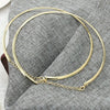 Punk Simple Round Circle Necklace Gold Bohemian Jewelry Exaggeration Metal Hoop Adjustable Necklaces for Women