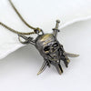 Pirates Of The Caribbean Necklace Jack Sparrow Aztec Coin Medallion Vintage Gold Bronze Silve Pendant