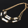 Popular Individual Design Black Enamel Elegant Gold Color Chain Alloy Collar Necklace For Women  Bijoux #N078