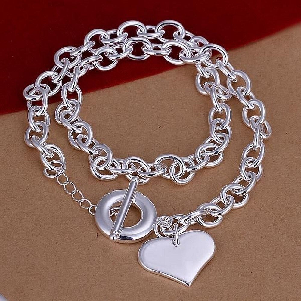 Popular brands 925 Stamped Silver Pretty heart dragonfly pendant Necklaces for woman party wedding Jewelry gifts