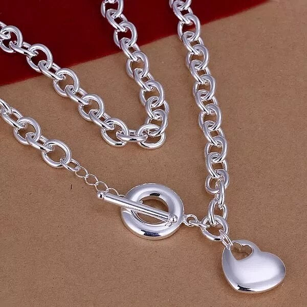 Popular brands 925 Stamped Silver Pretty heart dragonfly pendant Necklaces for woman party wedding Jewelry gifts