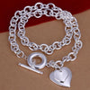 Popular brands 925 Stamped Silver Pretty heart dragonfly pendant Necklaces for woman party wedding Jewelry gifts