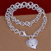 Popular brands 925 Stamped Silver Pretty heart dragonfly pendant Necklaces for woman party wedding Jewelry gifts