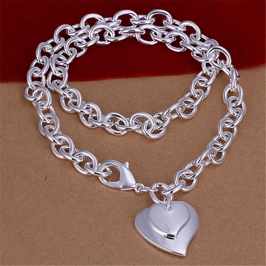 Popular brands 925 Stamped Silver Pretty heart dragonfly pendant Necklaces for woman party wedding Jewelry gifts