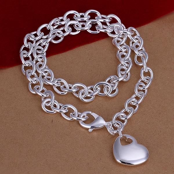 Popular brands 925 Stamped Silver Pretty heart dragonfly pendant Necklaces for woman party wedding Jewelry gifts