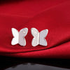 Popular brands 925 Sterling Silver crystal butterfly stud earrings rings Jewelry sets for women Party Christmas gift