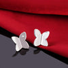 Popular brands 925 Sterling Silver crystal butterfly stud earrings rings Jewelry sets for women Party Christmas gift