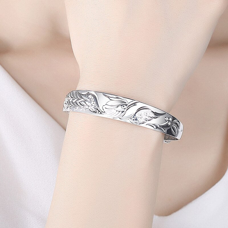 Popular brands 999 sterling silver charms Noble Phoenix bracelets Bangles for women party wedding jewelry fine gifts
