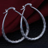 Pretty 3CM Circle Oval fish pattern 925 Sterling Silver hoop Earrings for Women party wedding Jewelry Christmas Gift