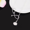 Pretty 925 Stamped Silver nurse heart Pendant Necklace For Women lady Holiday gifts Wedding party Jewelry