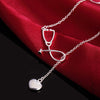 Pretty 925 Stamped Silver nurse heart Pendant Necklace For Women lady Holiday gifts Wedding party Jewelry