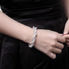 Pretty 925 sterling silver solid beads chain Bracelets for women Creative trend Wedding party Christmas Gift Jewelry