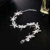 Pretty crystal Dragonfly 925 sterling silver Bracelets for woman Wedding party Holiday gift noble fine Jewelry
