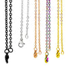 14''- 20''   36cm-51cm 2mm Round Stainless Steel Flat Cable O Chians Men Women Chains Jewelry