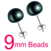 Hot Sale 3 Color 6-9mm 100% 925 Sterling Silver Natural Pearl Earrings Classic Fashion Pearl Earrings Jewelry For Women