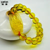 Hot Sale 5pcs Fashion Men Women Zodiac Nature Stone Bouddha Bracelet Citrine Lucky Jewelry Round Crystal Bead Gift