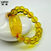 Hot Sale 5pcs Fashion Men Women Zodiac Nature Stone Bouddha Bracelet Citrine Lucky Jewelry Round Crystal Bead Gift