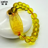 Hot Sale 5pcs Fashion Men Women Zodiac Nature Stone Bouddha Bracelet Citrine Lucky Jewelry Round Crystal Bead Gift