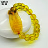 Hot Sale 5pcs Fashion Men Women Zodiac Nature Stone Bouddha Bracelet Citrine Lucky Jewelry Round Crystal Bead Gift