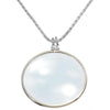 5x Magnifier Round Reading Magnifying Glass Monocle Lens Pendant Long Gold Silver Plated Chain Necklace Gift