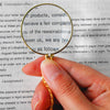 5x Magnifier Round Reading Magnifying Glass Monocle Lens Pendant Long Gold Silver Plated Chain Necklace Gift