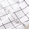 925 Stamp Silver Color Lucky Bracelets Cuff Chain Bangle Double Layer Star Women Girls Jewelry Christmas