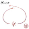 Hot Sale 925 Sterling Silver Star Pearl Bracelets Tassel Full-Cubic Zircon Women Jewelry Gift Pulseira ZK30