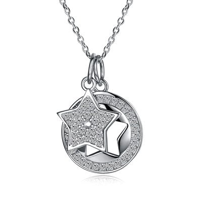 Hot Sale Classic 925 Sterling Silver Star Pendant Necklace For Women Fine Jewelry Girl Collares Friend Gift