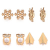Cute Exquisite Crystal Stud Earring For Women Owl Arrow Snowflake Leaf Shape Earrings Jewelry Bijoux Brincos