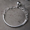Hot Sale Fashion 925 Sterling Silver Tube Bracelet 12mm Ball Charms Women Bracelet Jewelry Wholesale 10G