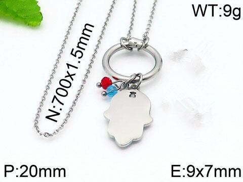 Women Men Silver Color Gold Stainless Steel Animal Palm Elephant Bear White Zircon Pendant Neckalce Jewelry