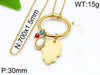 Women Men Silver Color Gold Stainless Steel Animal Palm Elephant Bear White Zircon Pendant Neckalce Jewelry
