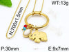 Women Men Silver Color Gold Stainless Steel Animal Palm Elephant Bear White Zircon Pendant Neckalce Jewelry