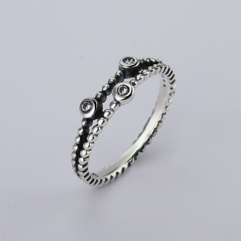 Hot Sale Fashion jewelry Real Pave Setting Christmas gifts Compatible With Original Plant Trendy 925 Retro Finger Ring